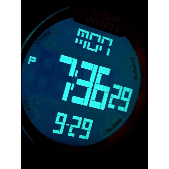 Invicta Men's Watch 47528 Racing Quartz Digital Black Red Resin Strap 52mm - Picture 8 of 15
